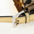FENDI Mamma Baguette Shoulder Bag Sequin Leather Gold Tone Auth yk20723SM-10