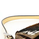 FENDI Mamma Baguette Shoulder Bag Sequin Leather Gold Tone Auth yk20723SM-15