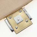 FENDI Mamma Baguette Shoulder Bag Sequin Leather Gold Tone Auth yk20723SM-22