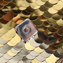 FENDI Mamma Baguette Shoulder Bag Sequin Leather Gold Tone Auth yk20723SM-23