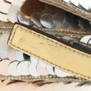 FENDI Mamma Baguette Shoulder Bag Sequin Leather Gold Tone Auth yk20723SM-6