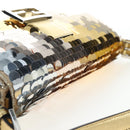 FENDI Mamma Baguette Shoulder Bag Sequin Leather Gold Tone Auth yk20723SM-14