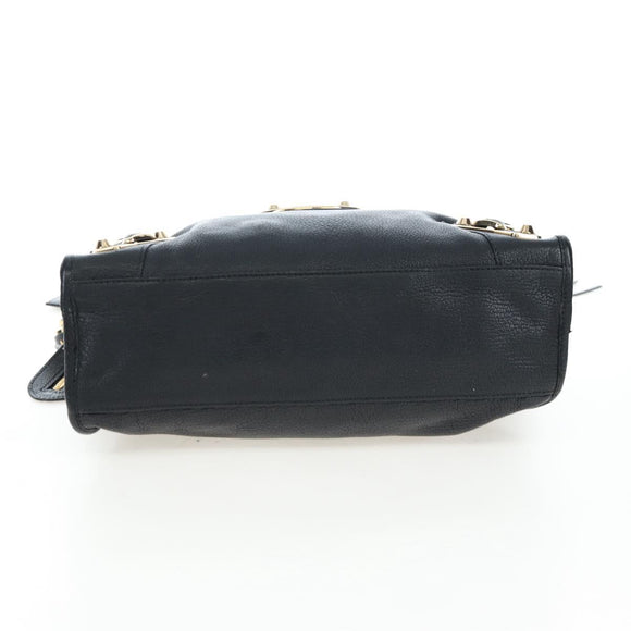 BALENCIAGA Classic Edge City Bag Leather 2way Black Gold 432831 Auth yk20725SAM