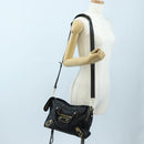 BALENCIAGA Classic Edge City Bag Leather 2way Black Gold 432831 Auth yk20725SAM-29