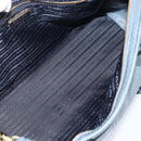 PRADA Bonnie Large Hand Bag Leather 2way Blue Gold Auth yk20726SAM-9