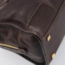 LOEWE Amazona 28 Hand Bag Leather Brown Gold Auth yk20728V-17