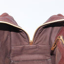LOEWE Amazona 28 Hand Bag Leather Brown Gold Auth yk20728V-23
