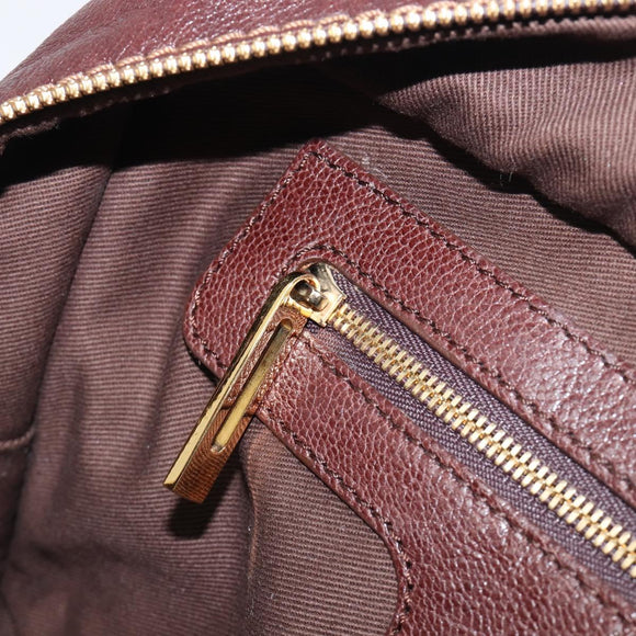 LOEWE Amazona 28 Hand Bag Leather Brown Gold Auth yk20728V