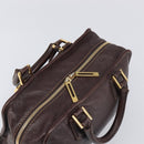 LOEWE Amazona 28 Hand Bag Leather Brown Gold Auth yk20728V-6