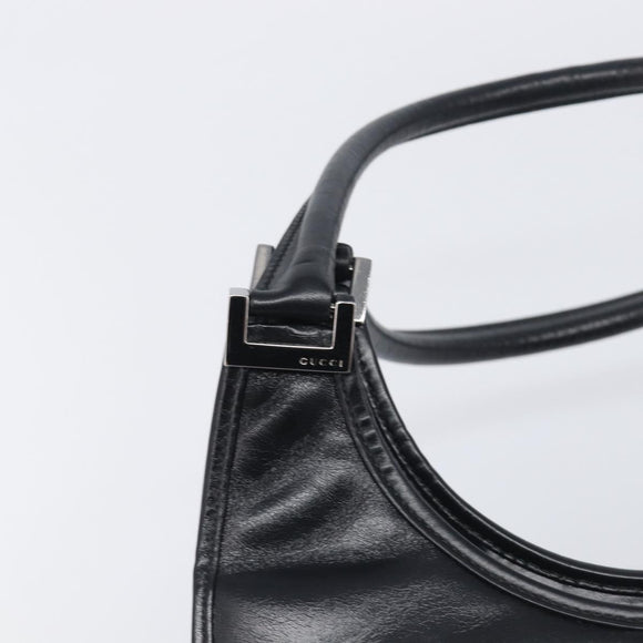 GUCCI Jackie Hand Bag Leather Black Silver 002 1067 Auth yk20730V