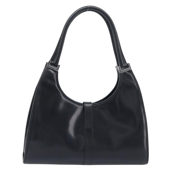 GUCCI Jackie Hand Bag Leather Black Silver 002 1067 Auth yk20730V