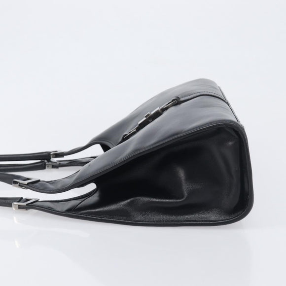 GUCCI Jackie Hand Bag Leather Black Silver 002 1067 Auth yk20730V