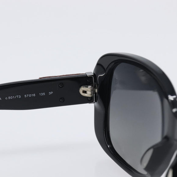 CHANEL Sunglasses metal Black CC Auth yk20732M