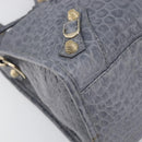 BALENCIAGA The Giant City Bag Embossed leather 2way Gray 281770 Auth yk20733SAM-16