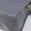 BALENCIAGA The Giant City Bag Embossed leather 2way Gray 281770 Auth yk20733SAM-17