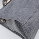 BALENCIAGA The Giant City Bag Embossed leather 2way Gray 281770 Auth yk20733SAM-18