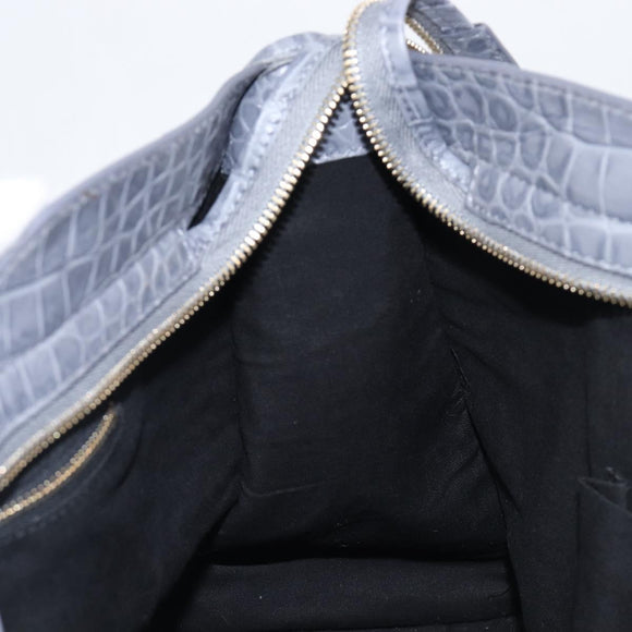 BALENCIAGA The Giant City Bag Embossed leather 2way Gray 281770 Auth yk20733SAM