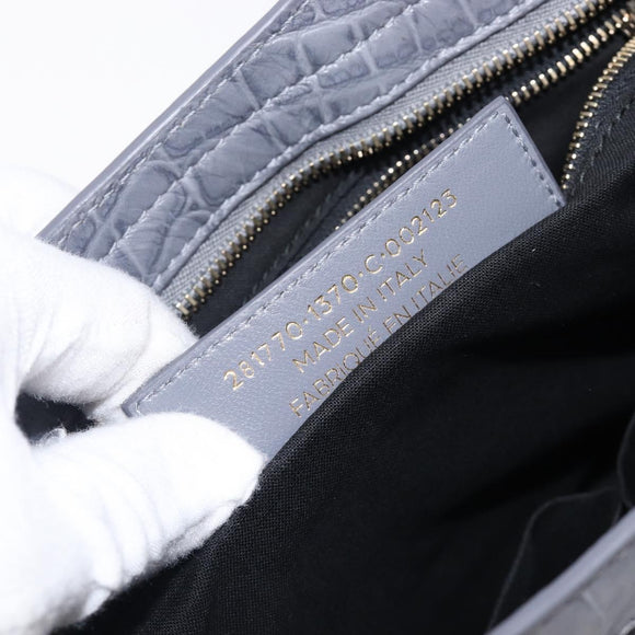 BALENCIAGA The Giant City Bag Embossed leather 2way Gray 281770 Auth yk20733SAM
