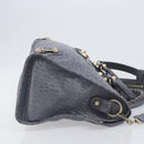 BALENCIAGA The Giant City Bag Embossed leather 2way Gray 281770 Auth yk20733SAM-3