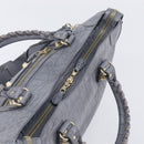 BALENCIAGA The Giant City Bag Embossed leather 2way Gray 281770 Auth yk20733SAM-6