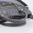 BALENCIAGA The Giant City Bag Embossed leather 2way Gray 281770 Auth yk20733SAM-7