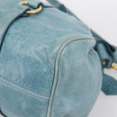 Miu Miu Hand Bag Leather 2way Blue Gold Auth yk20734M-12