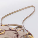 Miu Miu Hand Bag Leather 2way Pink Gold Auth yk20735M-14