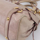 Miu Miu Hand Bag Leather 2way Pink Gold Auth yk20735M-17