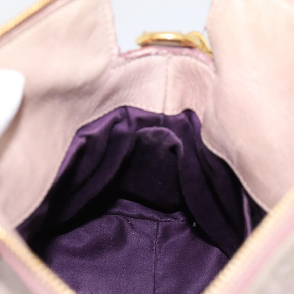 Miu Miu Hand Bag Leather 2way Pink Gold Auth yk20735M