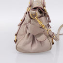 Miu Miu Hand Bag Leather 2way Pink Gold Auth yk20735M-3