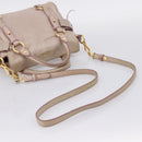 Miu Miu Hand Bag Leather 2way Pink Gold Auth yk20735M-9