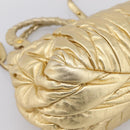 Miu Miu Matelasse Hand Bag Leather 2way Gold Auth yk20737SAM-19