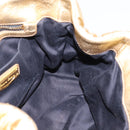Miu Miu Matelasse Hand Bag Leather 2way Gold Auth yk20737SAM-21