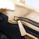 Miu Miu Matelasse Hand Bag Leather 2way Gold Auth yk20737SAM-23