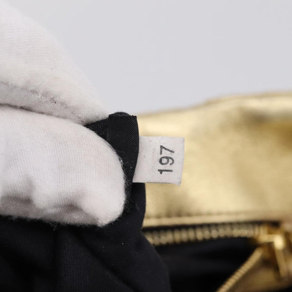 Miu Miu Matelasse Hand Bag Leather 2way Gold Auth yk20737SAM