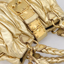 Miu Miu Matelasse Hand Bag Leather 2way Gold Auth yk20737SAM-6