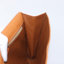 CELINE Clutch Bag Leather Brown Gold Auth yk20741A-19