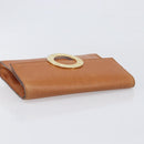 CELINE Clutch Bag Leather Brown Gold Auth yk20741A-5