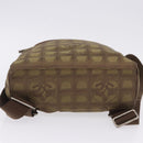 CHANEL New Travel Line Backpack Canvas Brown Silver CC Auth yk20744A-5