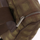CHANEL New Travel Line Backpack Canvas Brown Silver CC Auth yk20744A-19
