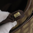 CHANEL New Travel Line Backpack Canvas Brown Silver CC Auth yk20744A-12