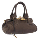Chloe Paddington Hand Bag Leather Brown Gold Silver Auth yk20745SAM-1
