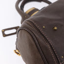 Chloe Paddington Hand Bag Leather Brown Gold Silver Auth yk20745SAM-9