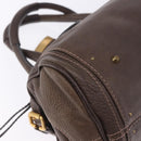 Chloe Paddington Hand Bag Leather Brown Gold Silver Auth yk20745SAM-15