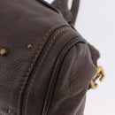 Chloe Paddington Hand Bag Leather Brown Gold Silver Auth yk20745SAM-16