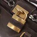 Chloe Paddington Hand Bag Leather Brown Gold Silver Auth yk20745SAM-17