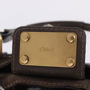 Chloe Paddington Hand Bag Leather Brown Gold Silver Auth yk20745SAM-21