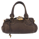 Chloe Paddington Hand Bag Leather Brown Gold Silver Auth yk20745SAM-13