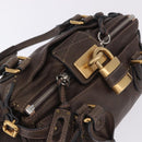 Chloe Paddington Hand Bag Leather Brown Gold Silver Auth yk20745SAM-6