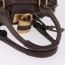 Chloe Paddington Hand Bag Leather Brown Gold Silver Auth yk20745SAM-7